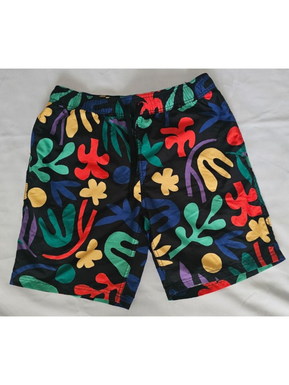 Hanna Andersson Boys' Tropical Rainforest On Black Swim Trunks Size Medium - Picture 3 of 11